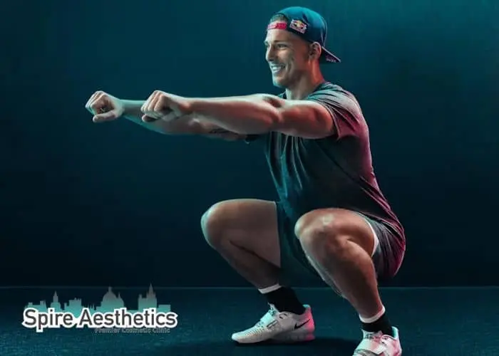 Image of man build leg muscle Tipton through exercise