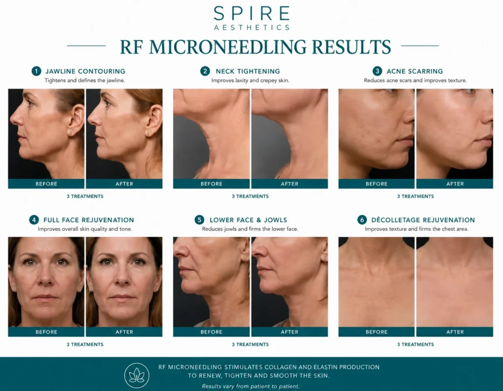 RF Microneedling Skin tightening Tipton results