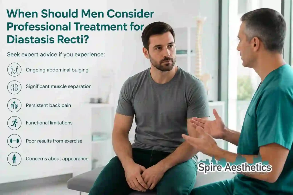 When Should Men Consider Professional Treatment for Diastasis Recti Tipton?