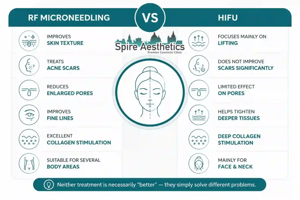 RF Microneedling vs HIFU: Which Treatment Gives Better Results Tipton?
